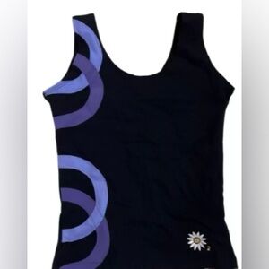 Margarita Fitness Tank With 2-tone Purple Design, size small